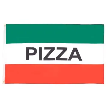 DRAPEAU PIZZA ITALIENNE 150x90cm - DRAPEAU PIZZAS 90 x 150 cm - DRAPEAUX