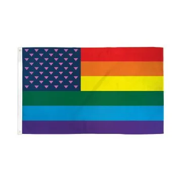 DRAPEAU ETATS-UNIS ARC-EN-CIEL GLOIRE 150x90cm - DRAPEAU AMÉRICAIN GAY 90 x 150 cm - DRAPEAUX