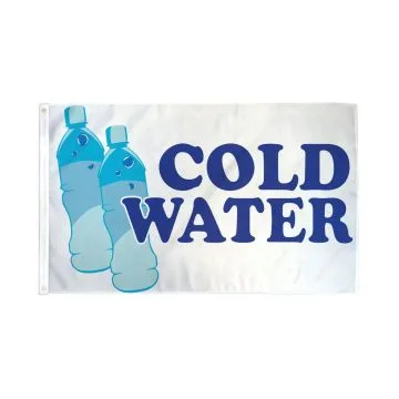DRAPEAU EAU FRAICHE 150x90cm - DRAPEAU COLD WATTER 90 x 150 cm - DRAPEAUX