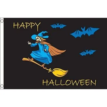 DRAPEAU HALLOWEEN PARTY SORCIÍ?RE 150x90cm - DRAPEAU FÍ?TE D\'HALLOWEEN 90 x 150 cm - DRAPEAUX