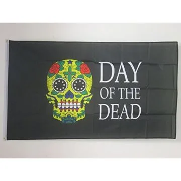 DRAPEAU PIRATE DAY OF THE DEAD 150x90cm - DRAPEAU JOUR DES MORTS 90 x 150 cm - DRAPEAUX