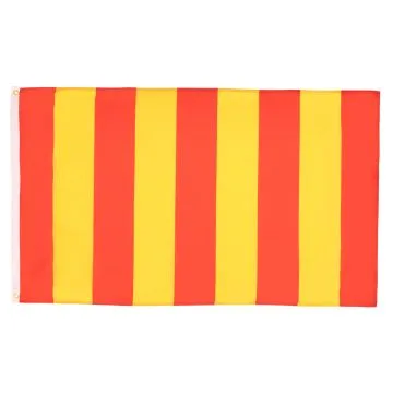 DRAPEAU BANDES ROUGES ET JAUNES 150x90cm - DRAPEAU AVEC BANDE 90 x 150 cm - DRAPEAUX