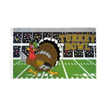 DRAPEAU FOOTBALL AMÍ?RICAIN TURKEY BOWL 150x90cm - DRAPEAU DU SUPERBOWL 90 x 150 cm - DRAPEAUX