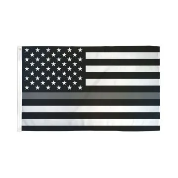 DRAPEAU ETATS-UNIS THIN GRAY LINE 150x90cm - DRAPEAU USA LIGNE GRISE 90 x 150 cm - DRAPEAUX