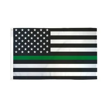 DRAPEAU ETATS-UNIS THIN GREEN LINE 150x90cm - DRAPEAU USA LIGNE VERTE 90 x 150 cm - DRAPEAUX