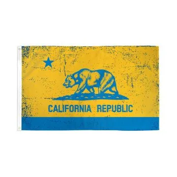DRAPEAU CALIFORNIE BLEU ET OR 150x90cm - DRAPEAU CALIFORNIEN 90 x 150 cm - DRAPEAUX