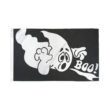 DRAPEAU HALLOWEEN FANTOME BOO 150x90cm - DRAPEAU HALLOWEEN GHOST 90 x 150 cm - DRAPEAUX