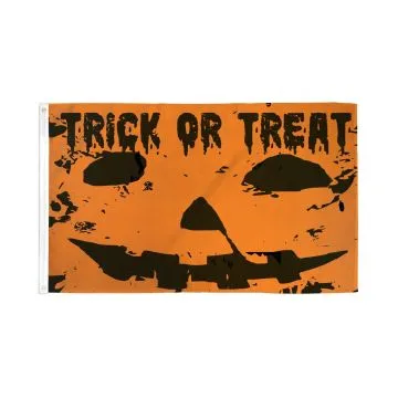 DRAPEAU HALLOWEEN DES BONBONS OU UN SORT 150x90cm - DRAPEAU TRICK OR TREAT 90 x 150 cm - DRAPEAUX