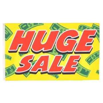 DRAPEAU ENORMES VENTES 150x90cm - DRAPEAU HUGE SALE 90 x 150 cm - DRAPEAUX
