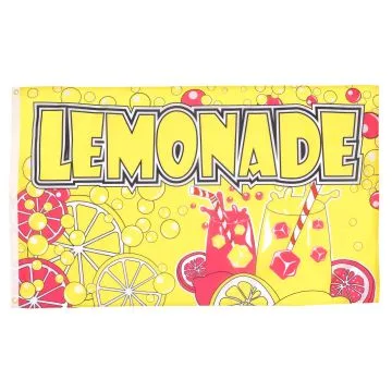 DRAPEAU LIMONADE 150x90cm - DRAPEAU LEMONADE 90 x 150 cm - DRAPEAUX