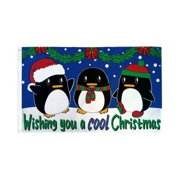 DRAPEAU JOYEUX NOÍ?L COOL CHRISTMAS 150x90cm - DRAPEAU WISHING YOU A COOL CHRISTMAS 90 x 150 cm - DRAPEAUX