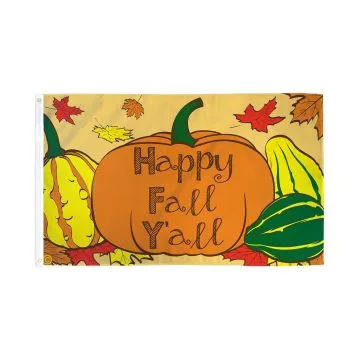 DRAPEAU JOYEUSE AUTOMNE CITROUILLE 150x90cm - DRAPEAU HALLOWEEN 90 x 150 cm - DRAPEAUX