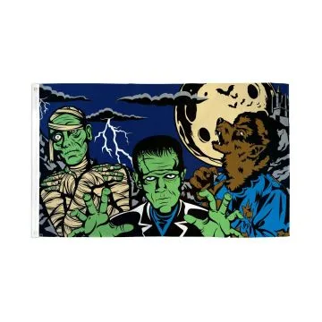 DRAPEAU HALLOWEEN NUIT DE TERREUR 150x90cm - DRAPEAU FRIGHT NIGHT 90 x 150 cm - DRAPEAUX