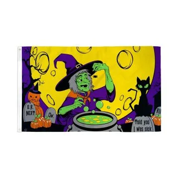 DRAPEAU HALLOWEEN POISON DE SORCIÍ?RE 150x90cm - DRAPEAU POTION TOXIQUE 90 x 150 cm - DRAPEAUX