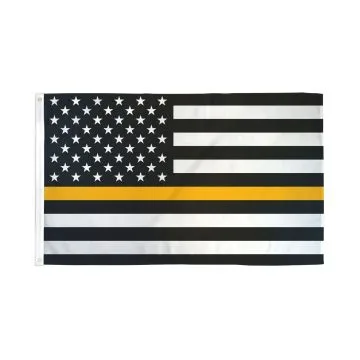 DRAPEAU ETATS-UNIS THIN GOLD LINE 150x90cm - DRAPEAU USA LIGNE DORÍ?E 90 x 150 cm - DRAPEAUX