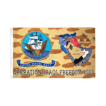 DRAPEAU NAVY DES ETATS UNIS GUERRE EN IRAK 150x90cm - DRAPEAU ARMÍ?E AMÍ?RICAINE 90 x 150 cm - DRAPEAUX