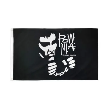 DRAPEAU POW-MIA AVEC CHAINES 150x90cm - DRAPEAU AMÍ?RICAIN - USA 90 x 150 cm - DRAPEAUX
