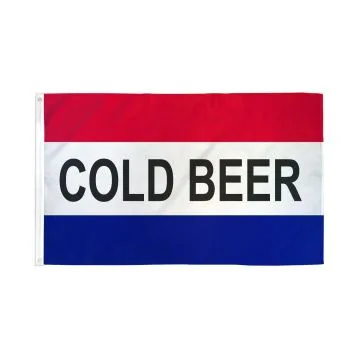 DRAPEAU BIÍ?RES FRAICHES 150x90cm - DRAPEAU COLD BEER 90 x 150 cm - DRAPEAUX
