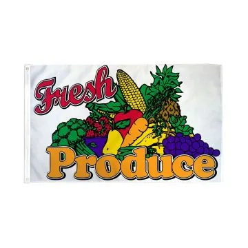 DRAPEAU PRODUITS FRAIS 150x90cm - DRAPEAU FRESH PRODUCTS 90 x 150 cm - DRAPEAUX