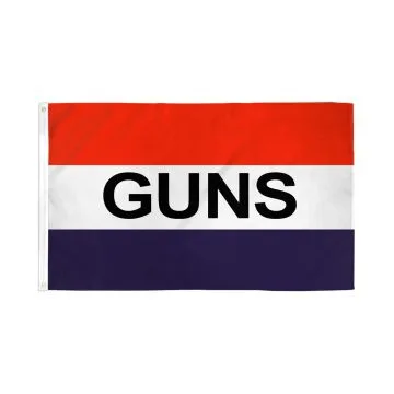 DRAPEAU VENTE D\'ARMES 150x90cm - DRAPEAU GUNS 90 x 150 cm - DRAPEAUX