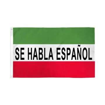 DRAPEAU SE HABLA ESPAÍ?OL 150x90cm - DRAPEAU ON PARLE ESPAGNOL 90 x 150 cm - DRAPEAUX