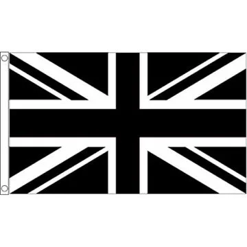DRAPEAU ROYAUME-UNI NOIR 150x90cm - DRAPEAU UNION JACK - UK 90 x 150 cm - DRAPEAUX