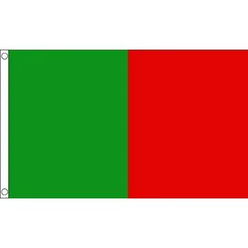DRAPEAU VERT ET ROUGE 150x90cm - DRAPEAU VERT ET ROUGE 90 x 150 cm - DRAPEAUX