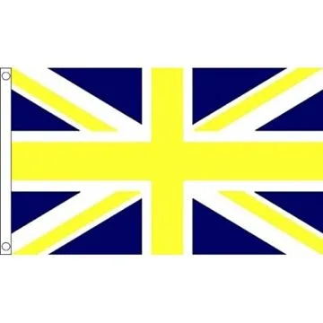 DRAPEAU ROYAUME-UNI BLEU ET JAUNE 150x90cm - DRAPEAU UNION JACK - UK 90 x 150 cm - DRAPEAUX