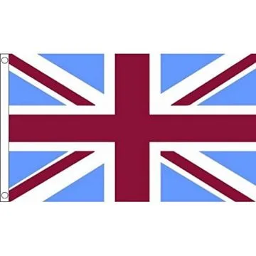 DRAPEAU ROYAUME-UNI BORDEAUX ET BLEU 150x90cm - DRAPEAU UNION JACK - UK 90 x 150 cm - DRAPEAUX