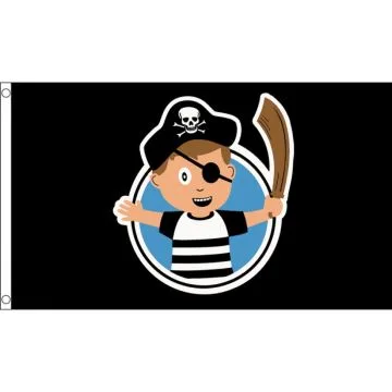 DRAPEAU PIRATE GARÍ?ON 150x90cm - DRAPEAU JEUNE CORSAIRE 90 x 150 cm - DRAPEAUX
