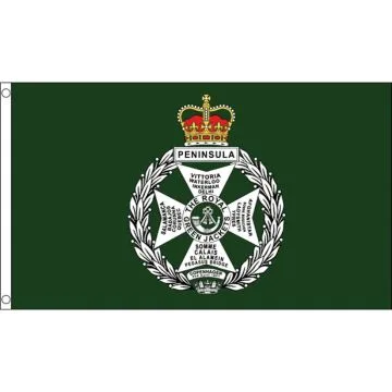 DRAPEAU ROYAL GREEN JACKETS DE LA BRITISH ARMY 150x90cm - DRAPEAU RGJ ANGLAIS 90 x 150 cm - DRAPEAUX