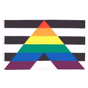 DRAPEAU LGBT ALLIÉ HÉTÉROSEXUEL 150x90cm - DRAPEAU ALLIANCE GAY HETÉRO 90 x 150 cm - DRAPEAUX