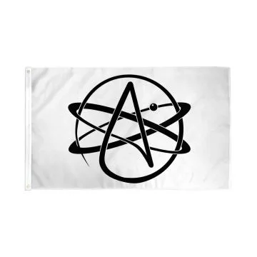 DRAPEAU ATHÉISME 150x90cm - DRAPEAU ATHÉISTE - ATHÉE 90 x 150 cm - DRAPEAUX