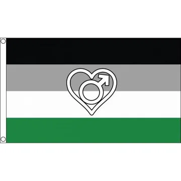 DRAPEAU LGBT FIERTÉ ANDROPHILE 150x90cm - DRAPEAU DE L\'ANDROPHILIE 90 x 150 cm - DRAPEAUX