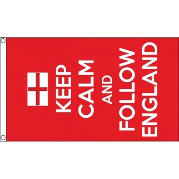 DRAPEAU KEEP CALM AND FOLLOW ENGLAND 150x90cm - DRAPEAU RESTEZ CALME ET CONTINUEZ 90 x 150 cm - DRAPEAUX