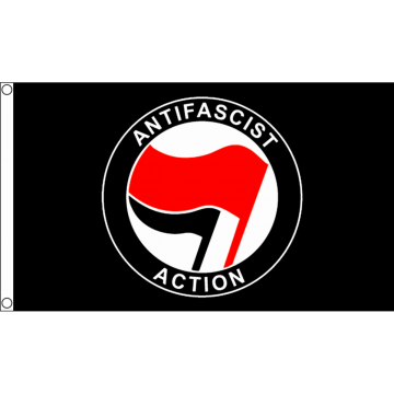 DRAPEAU ANTIFACHISME 150x90cm - DRAPEAU ANTIFACHISTE CONTRE LE RACISME 90 x 150 cm - DRAPEAUX