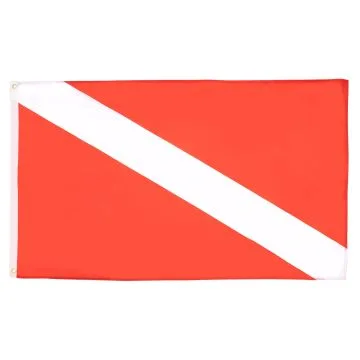 DRAPEAU PAVILLON DE PLONGÉE SOUS-MARINE 150x90cm - DRAPEAU PAVILLON ROUGE 90 x 150 cm - DRAPEAUX