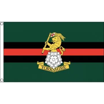 DRAPEAU YORKSHIRE REGIMENT 150x90cm - DRAPEAU YR DE LA BRITISH ARMY 90 x 150 cm - DRAPEAUX