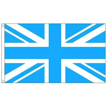 Drapeau Royaume-Uni Bleu Ciel 150x90cm - Drapeau Union Jack britannique  90 x 150 cm - Drapeaux