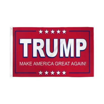 Drapeau Donald Trump Président Etats-Unis Rouge 150x90cm - Drapeau élection des USA 90 x 150 cm - Drapeaux