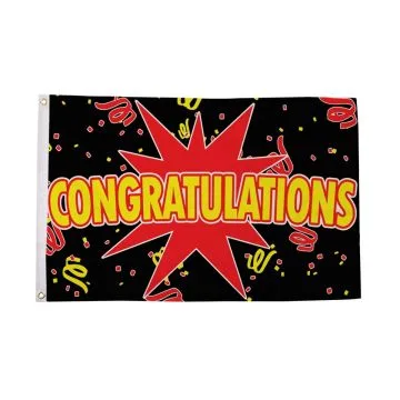 Drapeau Félicitations 150x90cm - Drapeau Congratulations 90 x 150 cm - Drapeaux