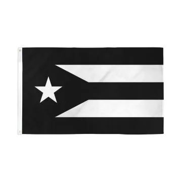 Drapeau Porto Rico Noir 150x90cm - Drapeau portoricain - Puerto Rico 90 x 150 cm - Drapeaux