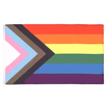 Drapeau LGBT Arc-En-Ciel Inclusion Progression 150x90cm - Drapeau fierté LGBT - rainbow 90 x 150 cm - Drapeaux
