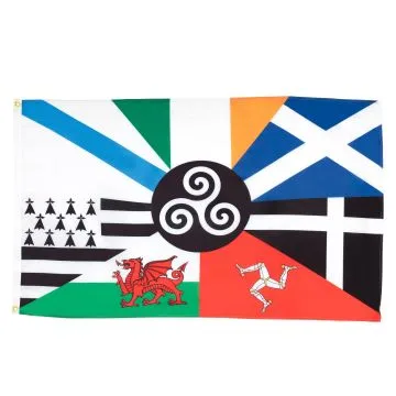 DRAPEAU CELTIQUE MULTI 150x90cm - DRAPEAU CELTE - PAYS CELTES 90 x 150 cm - DRAPEAUX