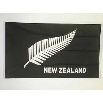 DRAPEAU NOUVELLE-ZÉLANDE ALL BLACK 150x90cm - DRAPEAU NÉO-ZÉLANDAIS - RUGBY 90 x 150 cm - DRAPEAUX