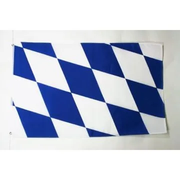 DRAPEAU BAVIÈRE 150x90cm - DRAPEAU BAVAROIS - ALLEMAGNE 90 x 150 cm - DRAPEAUX