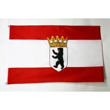DRAPEAU BERLIN 150x90cm - DRAPEAU BERLINOIS - ALLEMAGNE 90 x 150 cm - DRAPEAUX