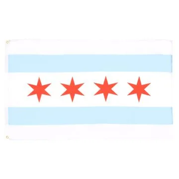 DRAPEAU CHICAGO 150x90cm - DRAPEAU ETAT AMÍ?RICAIN - USA - ETATS-UNIS 90 x 150 cm - DRAPEAUX