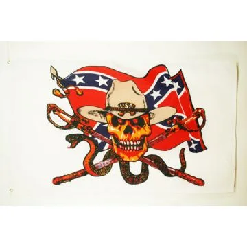 DRAPEAU SUDISTE PIRATE 150x90cm - DRAPEAU REBEL - ETATS CONFÉDÉRÉS D\'AMÉRIQUE 90 x 150 cm - DRAPEAUX