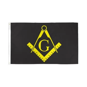 DRAPEAU FRANC-MAÇONNERIE NOIR 150x90cm - DRAPEAU FRANC-MAÇON 90 x 150 cm - DRAPEAUX